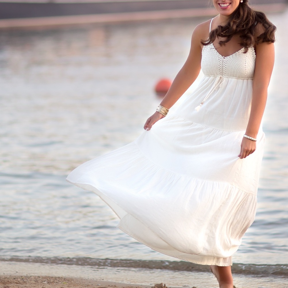crochet maxi dress